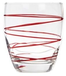 Leonardo Red glass swirl tumbler