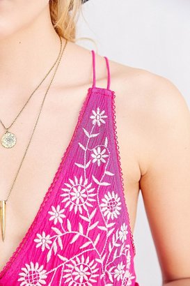 Urban Outfitters Ecote Samara Embroidered Tank Top