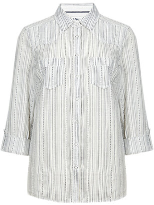 Marks and Spencer Pure Cotton Dash Textured Shirt