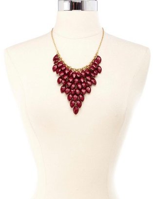 Charlotte Russe Clustered Faceted Bead Bib Necklace