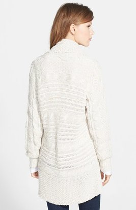 Chaus Open Front Marled Cardigan