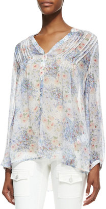 Joie Martine C Floral-Print Long-Sleeve Blouse