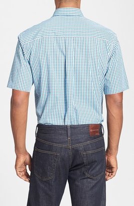 Cutter & Buck 'Figure Eight' Classic Fit Short Sleeve Check Sport Shirt (Big & Tall)