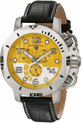 Swiss Legend Men's 10538-07 Scubador Chronograph Black Leather Watch