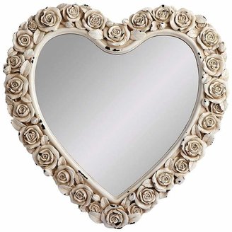 Gallery Heart Shaped Mirror With Rose Detail