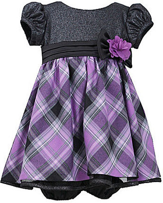 Bonnie Baby 12-24 Months Plaid-Skirted Dress & Panty Set