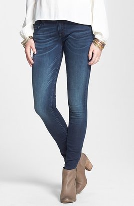 Vigoss 'New York' Flap Pocket Skinny Jeans (Ink)