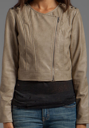 BB Dakota Aleeza 2 Tone PU Leather Jacket w. Studs