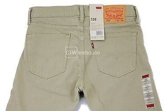 Levi's Levis 510 True Chino 055100511 -All Sizes- Skinny Fit Jeans Beige Khaki Stretch