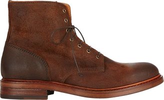 Buttero Suede Lace-Up Boots-Brown