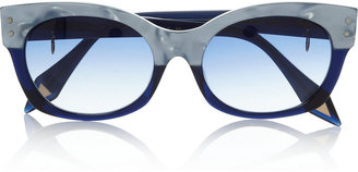Victoria Beckham Cat eye two-tone acetate sunglasses
