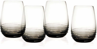 Mikasa Swirl Set of 4 Stemless Wine Glasses