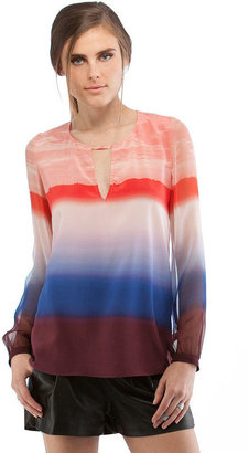 Twelfth St. By Cynthia Vincent | Contrast Sleeve Blouse - Desert Sky