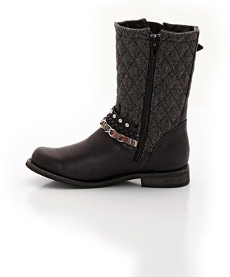 La Redoute R kids Quilted Biker-Style Boots