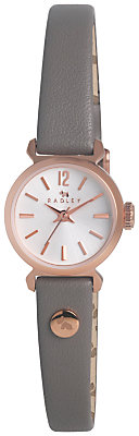 Radley RY2176 Women's Marsupial Leather Strap Watch, Grey  Rose Gold