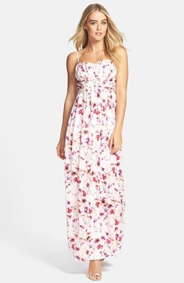 Jessica Simpson Print Chiffon Maxi Dress