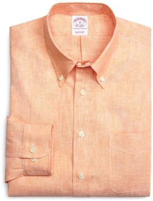 Brooks Brothers Madison Fit Solid Linen Sport Shirt