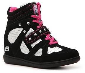 Skechers Hydee Gimme Double Trouble Girls Toddler & Youth High-Top Wedge Sneaker