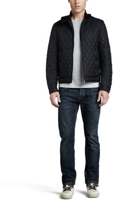 Burberry Howson Quilted Biker Jacket, Black