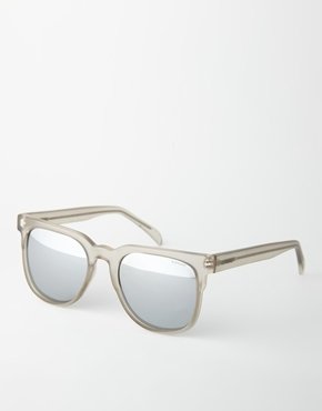 Komono Riviera Frosted Wayfarer Sunglasses - Clear