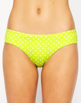 ASOS Mix and Match Spot Deep Hipster Bikini Pant - Beat green spot