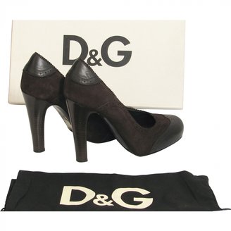 D&G 1024 D&g Dolce & Gabbana Brown Suede Round