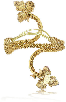Swarovski + Anna Sui Cosmic Code gold-plated crystal arm cuff