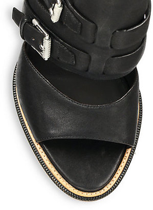 Belstaff Finchley Leather Buckle Sandals