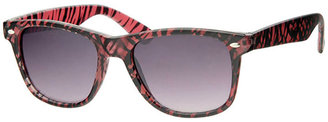 Yours Clothing Coral Pink And Black Zebra Print Sunglasses