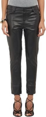 Mason by Michelle Mason Cropped Leather Trousers