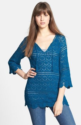 Lucky Brand 'Sapphire' Crochet Tunic
