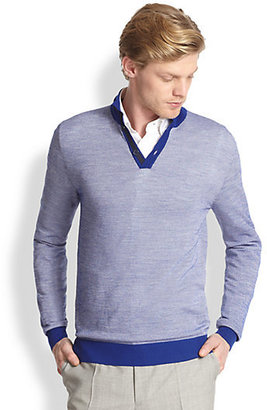 Canali Wool Collared Sweater