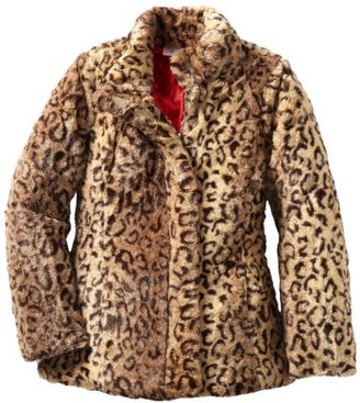 Amy Byer Outerwear Girls 7-16 Leopard Faux Fur Jacket