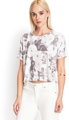 Forever 21 Boxy Floral Knit Tee