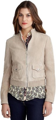 Brooks Brothers Suede Bomber Jacket
