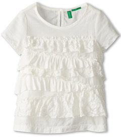 Benetton Kids Ruffle T-Shirt 5JO15Q5X0 (Toddler/Little Kids/Big Kids)