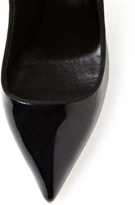 Casadei Patent Leather & Wood Grain Pointed-Toe Pump