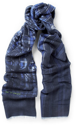 Etro Woven Wool and Modal-Blend Scarf
