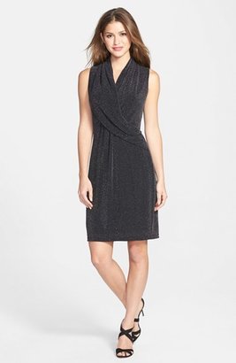 Marc New York 1609 MARC NEW YORK by Andrew Marc Metallic Knit Fit & Flare Dress