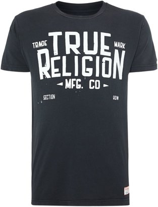 True Religion Men's Logo ombre t shirt