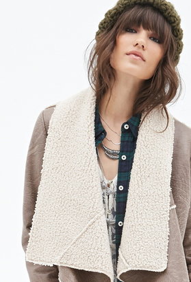 Forever 21 Draped Faux Shearling Jacket