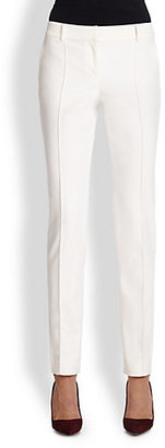 St. John Pintucked Ankle-Length Trousers