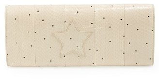 Brian Atwood 'Ingrid' Snake Embossed Leather Clutch