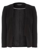 Dorothy Perkins Womens Black Crepe Tux Jacket- Black