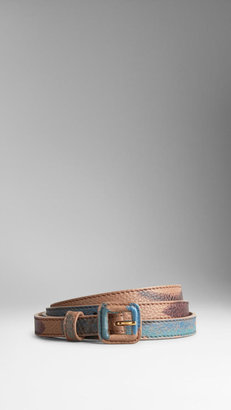 Burberry Hand-painted Grainy Leather Belt