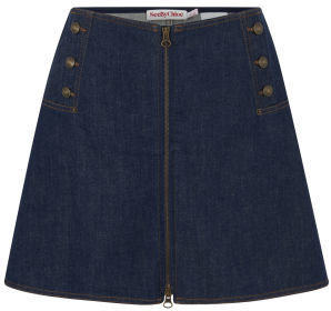 See by Chloe Women's Buttoned Denim Flare Skirt Indigo
