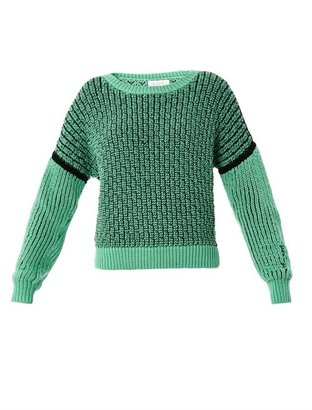 A.L.C. Maddie mesh covered yarn sweater