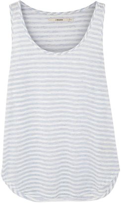 J Brand Blue and white striped jersey tank