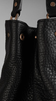 Burberry Medium Zip Detail Leather Tote Bag
