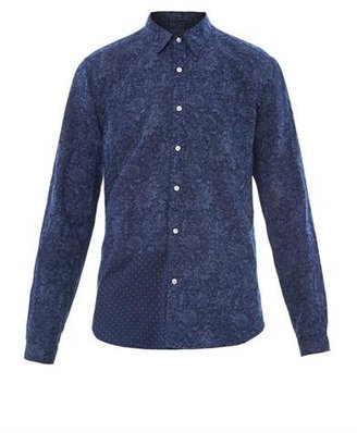 Oliver Spencer Combo-print patch shirt